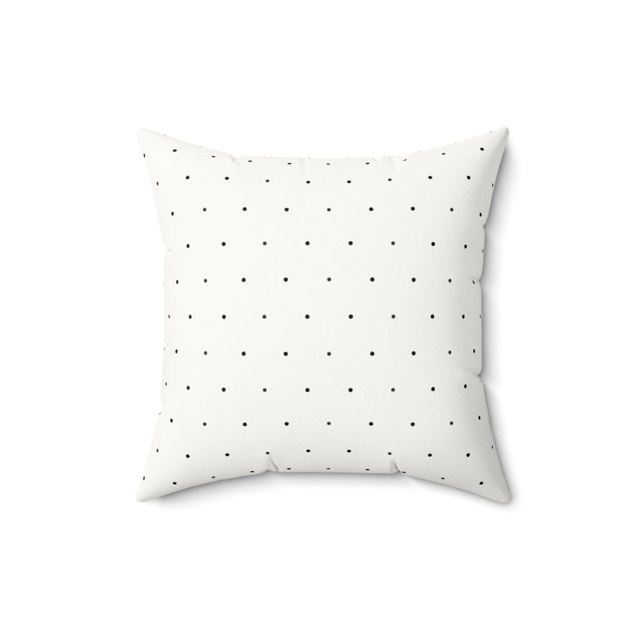 In Him Faux Suede Throw Pillow — Polka Dot Accent Pillow for Faith-Based Home Decor