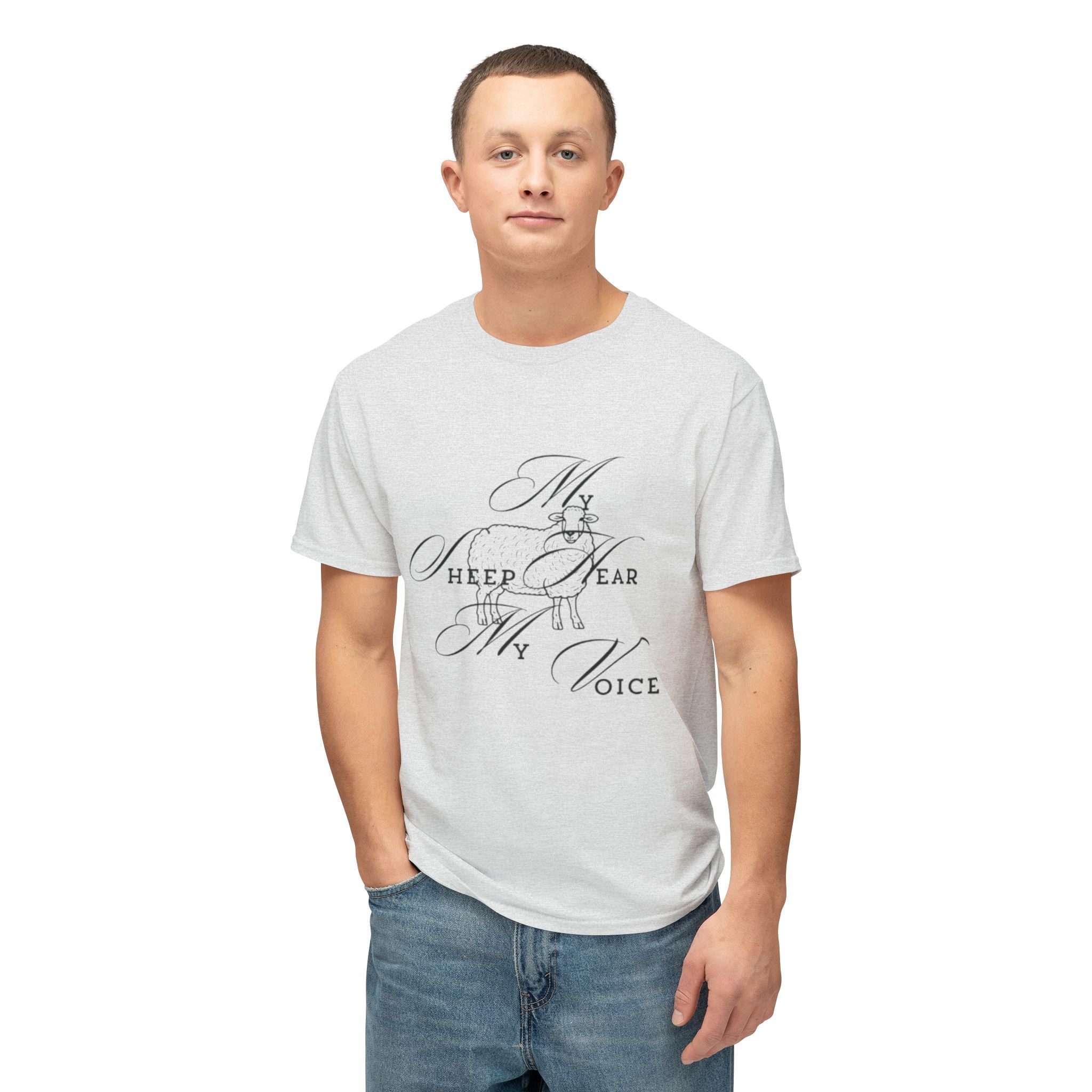 Christian Unisex  HD Cotton T-Shirt My Sheep Hear My Voice