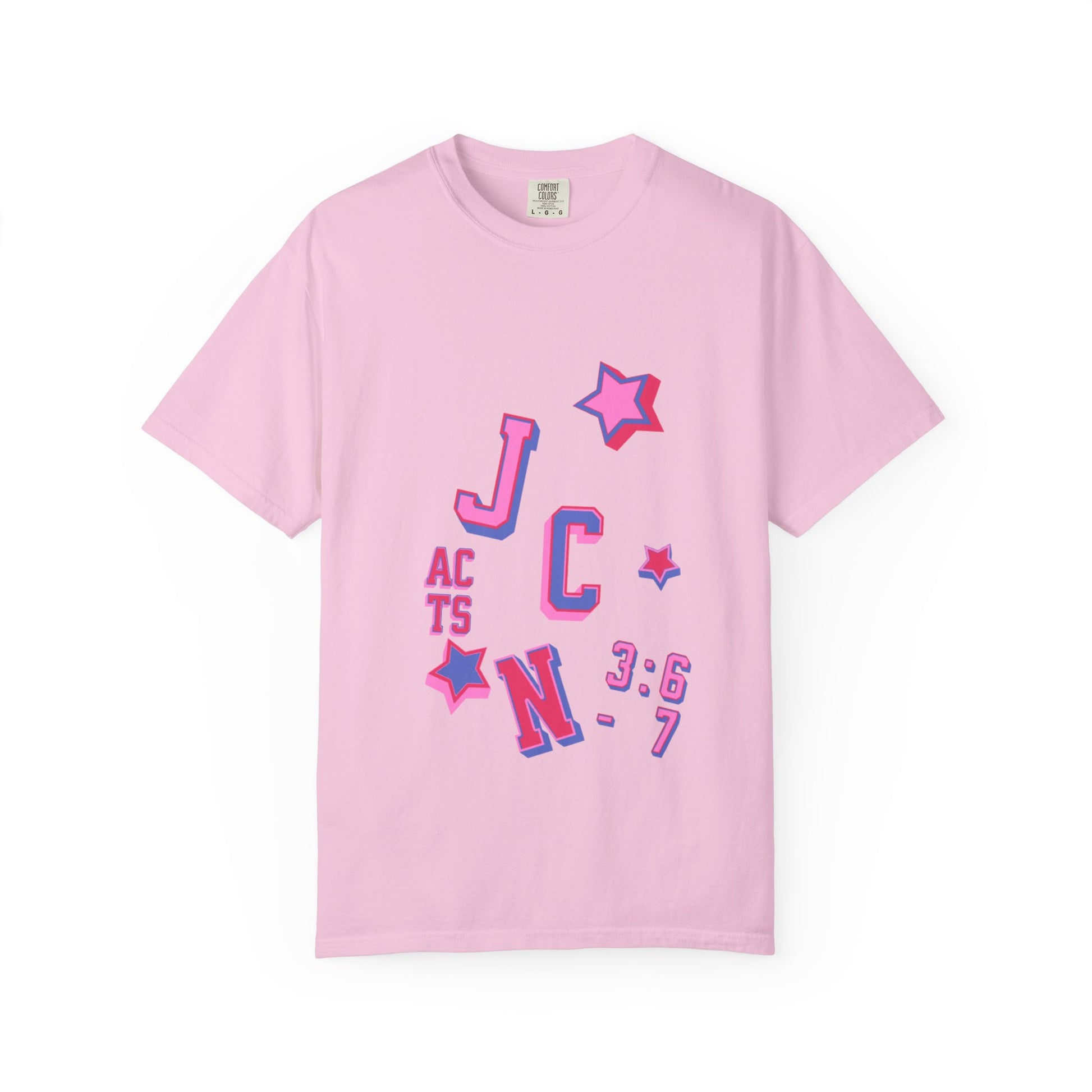 women's Garment-Dyed T-Shirt - 'JC Acts 3:6-7' Inspirational Tee